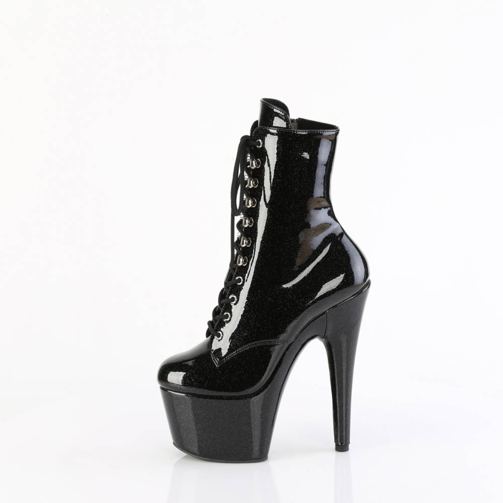 Pleaser - ADORE1020GP Bottes de plateforme, Pole dance chaussures - Noir